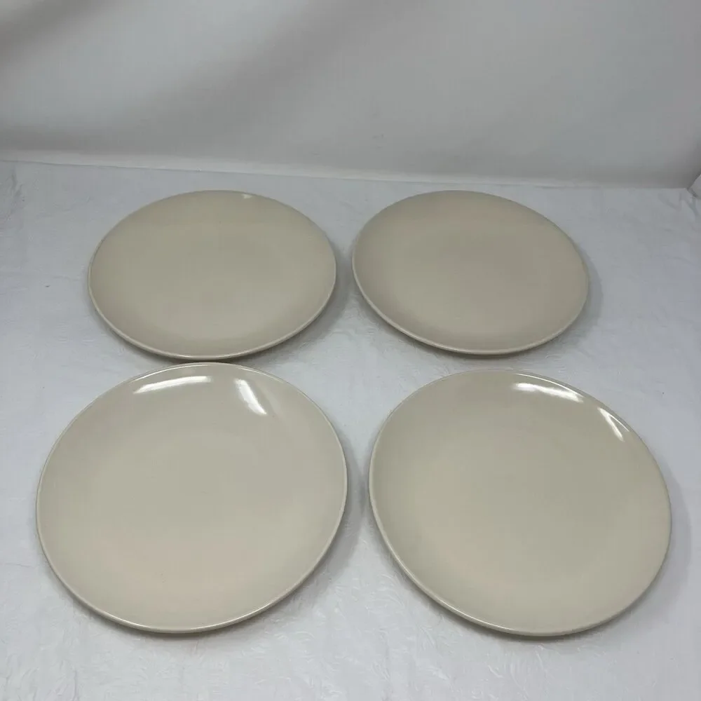 IKEA Dinnerware Fargrik Salad Plates Set Of 4 #12011 8” Light Beige Sand